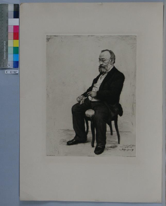 Karl Stauffer (Stauffer-Bern) - Gottfried  Keller