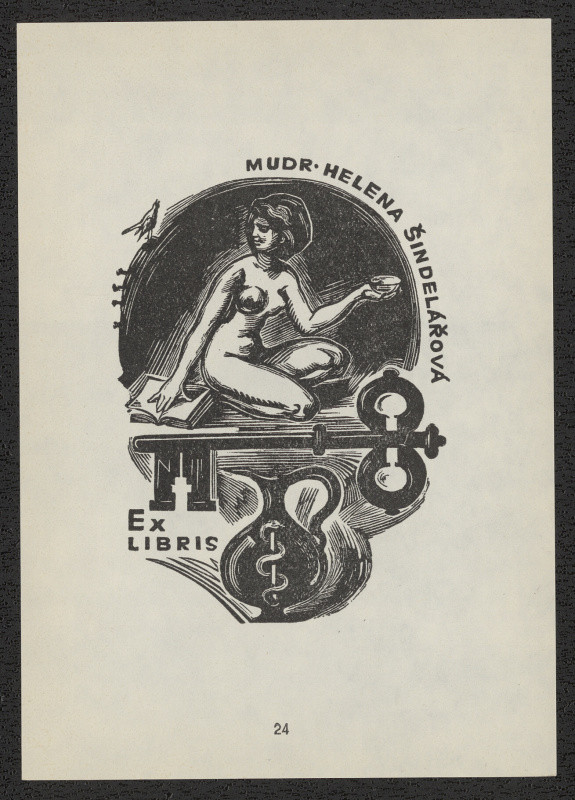 Emil Kotrba - Ex libris MUDr. Helena Šindelářová. in Ex libris Emil Kotrba. Praha 1969