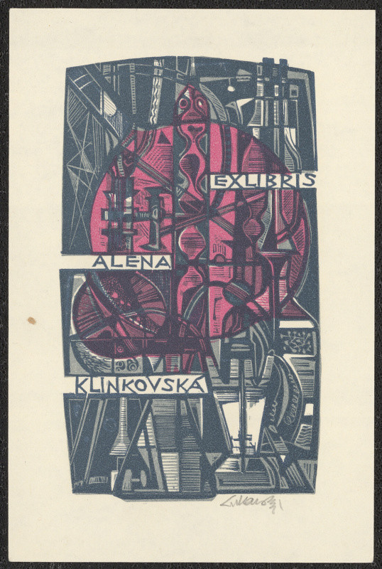 Jaroslav Lukavský - Ex libris Alena Klinkovská