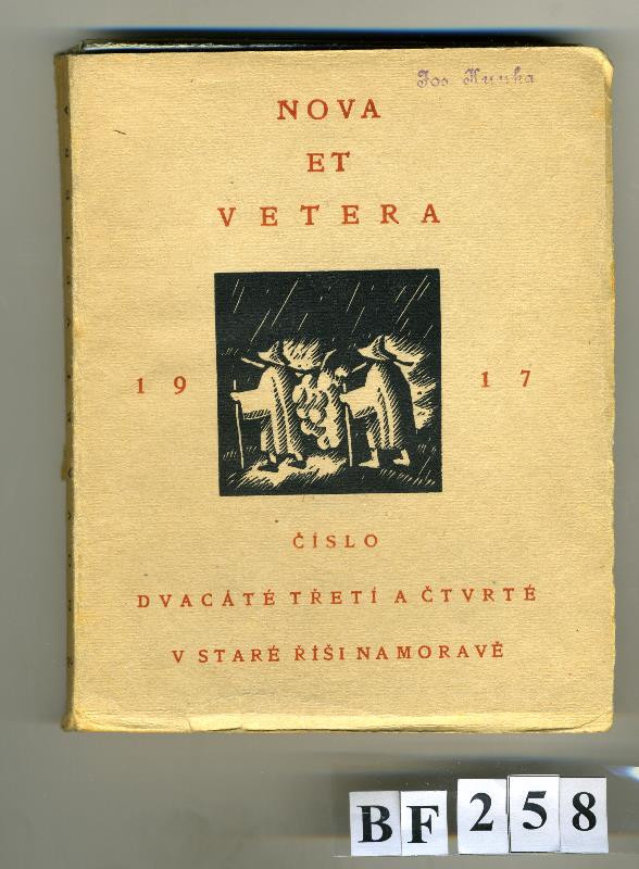 neurčený autor, Hedvika Vašicová, František Obzina, František J. Trnka - Nova et vetera, číslo dvacáté třetí a čtvrté