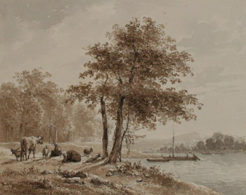 Hendrik van de Sande Backhuyzen - Stádo u řeky