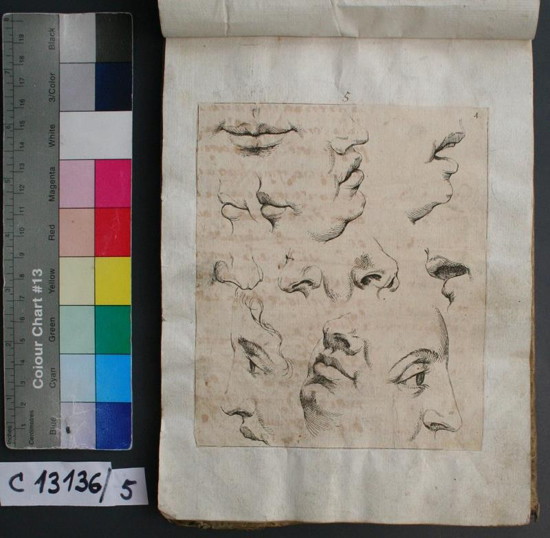 Jusepe (José) de Ribera - Livre de Portraiture: studie rtů a nosu