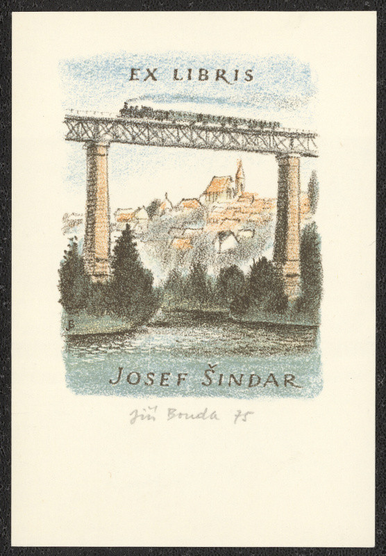 Jiří Bouda - Ex libris Josef Šindar