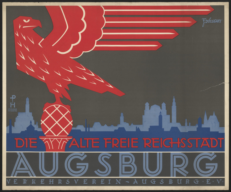 Hans Döllgast - Die alte freie Reichsstadt Augsburg, Verkehrsverein Ausstellung