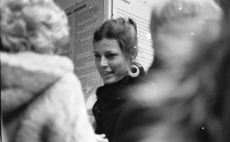 Dagmar Hochová - Slavnostní zahájení výstav Milena Jesenská a Umění doby Franze Kafky v Mánesu, 8. 2. 1991