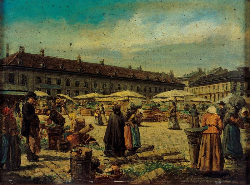 Ferdinand Weckbrodt - Naschmarkt ve Vídni
