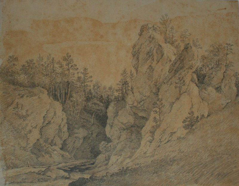 Martin von Molitor - Studie horské krajiny