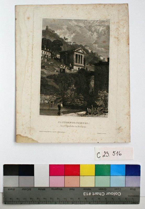 neurčený autor - Clitumnus   -  Tempel  bey  Spoleto  in  Italien