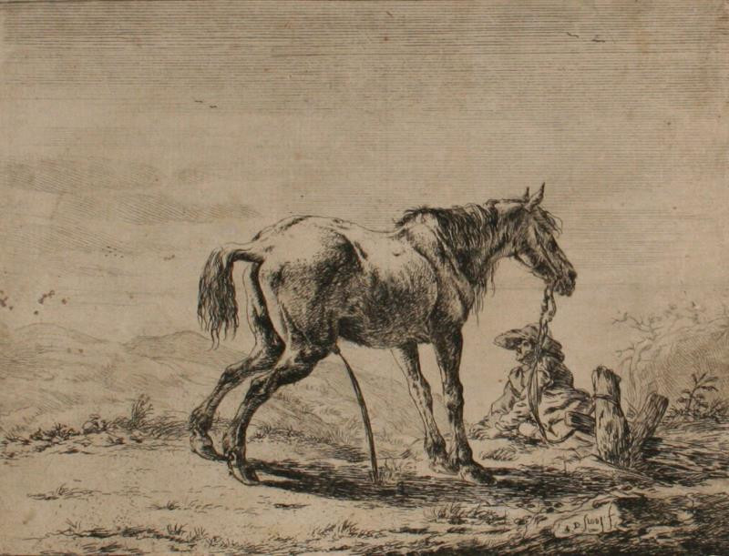 Dirk Stoop - Kůň s odpočívajícím jezdcem