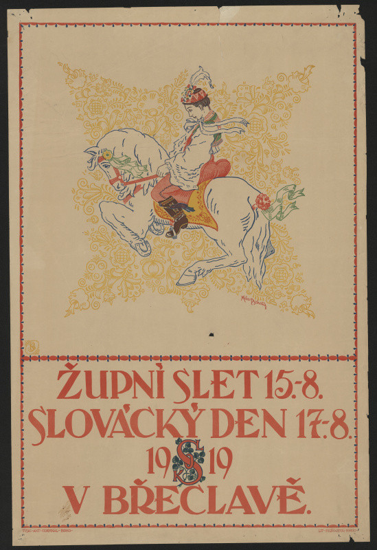Míša Pyskatý - Plakát župního sletu Sokola v Břeclavě