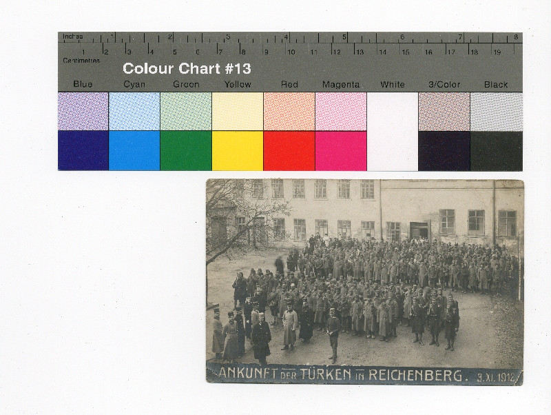 neurčený autor - Ankunft der Türken in Reichenberg 3. XI. 1912