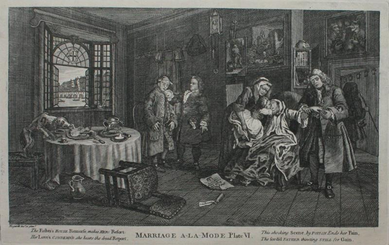 William Hogarth - Marriage a la Mode (Plate VI)