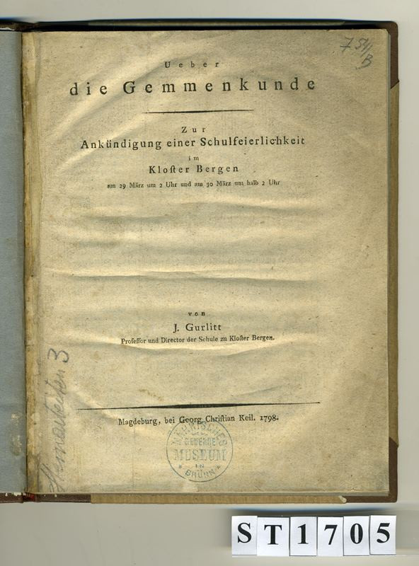 Johann Gottfried Gurlitt, Christian Keil - Ueber die Gemmenkunde