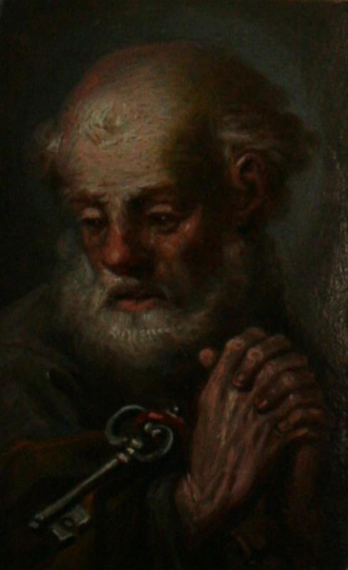 neznámý malíř rakouský - Hlava apoštola Petra