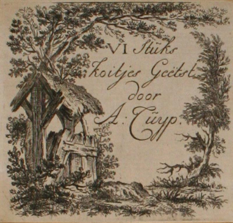 Aelbert Cuyp - Titulní list: VI. Stüks Koithes gaetst door A. Cuyp