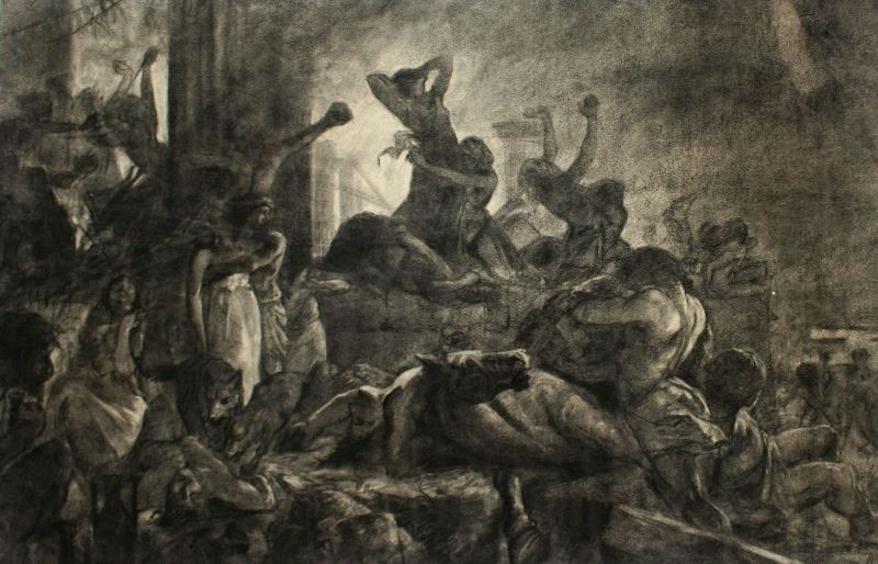 Alfons Mucha - Studie k historickému obrazu (Zánik Říma?)