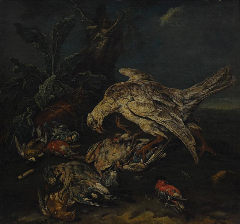Karel Wilhelm Hamilton - Mrtví ptáci s dravcem