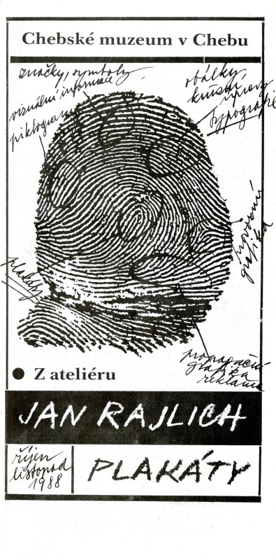 Jan Rajlich st. - Chebské muzeum v Chebu. Jan Rajlich plakáty. Říjen-listopad 1988