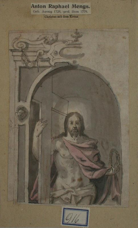 neznámý - Kristus s křížem a korunou