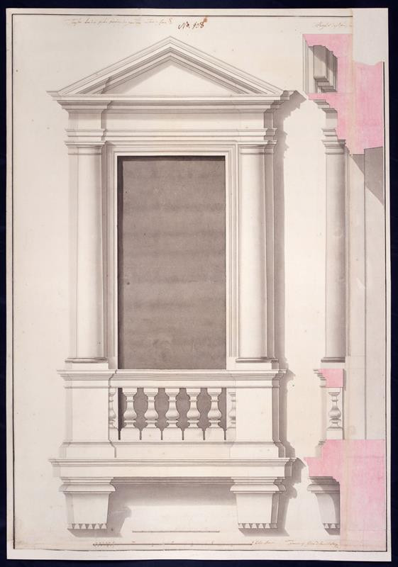Franz Anton Grimm - Fontana di Trevi, okno