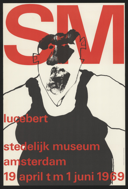 Wim (Willm Hendrick) Crouwel - Lucebert.Stedelijk Museum Amsterdam 1969