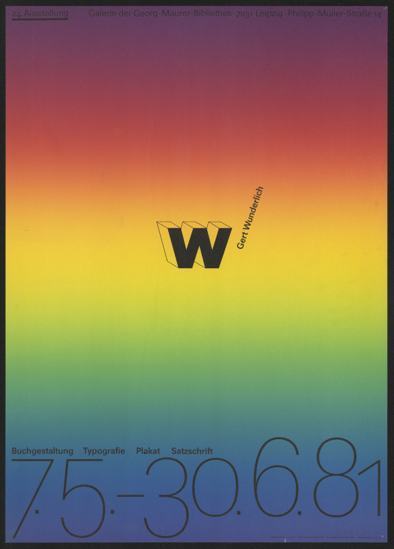 Gert Wimdelich - Buchgsstelung, Typografie, Plukat, Stzschrift