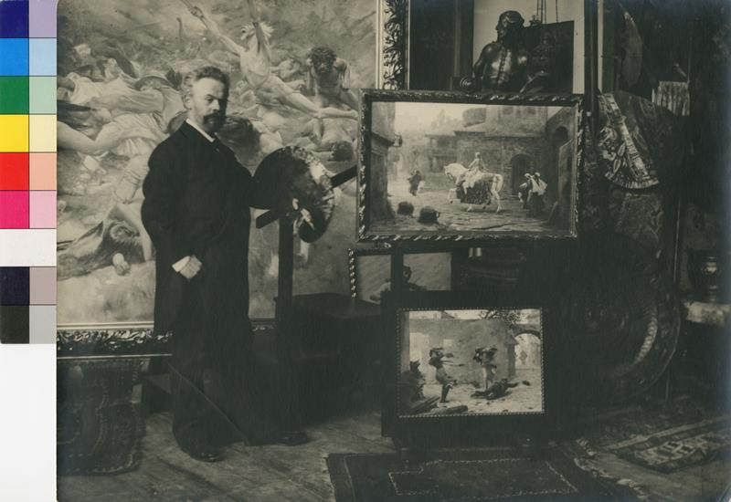 Antonín Johann - František Ženíšek ve své pracovně