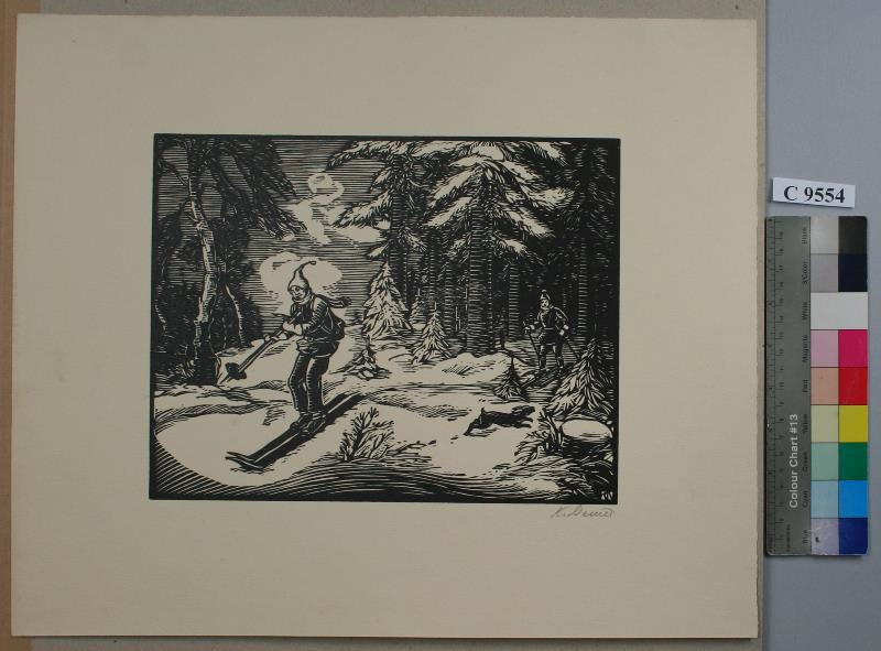 Karel Němec - Lyžaři v lese