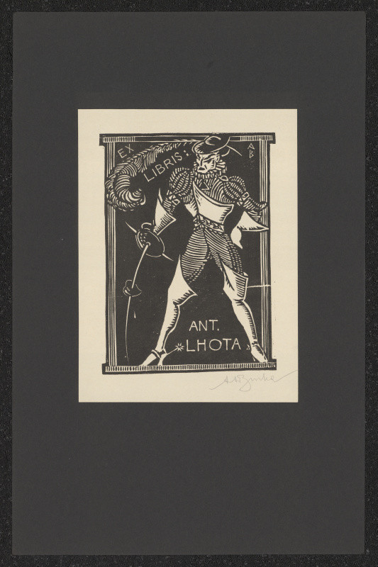 Antonín Burka - Ex libris Ant. Lhota. in Ex libris Deset původních dřevorytů