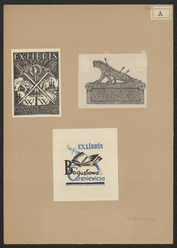 Gracian Achremowicz - Ex libris X. F. Tyczkowski