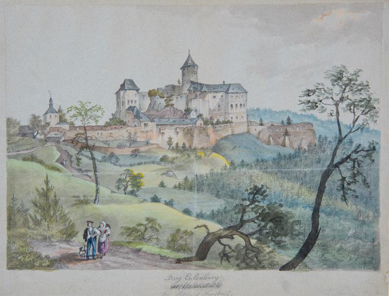 František (Franz) Richter - Sovinec - pohled na hrad