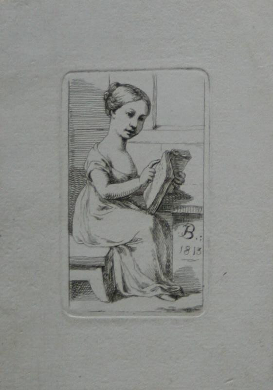 Josef Bergler - Malá čtenářka (Děvčátko s knihou)
