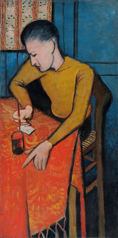 Josef Šíma - Píšící postava u stolu