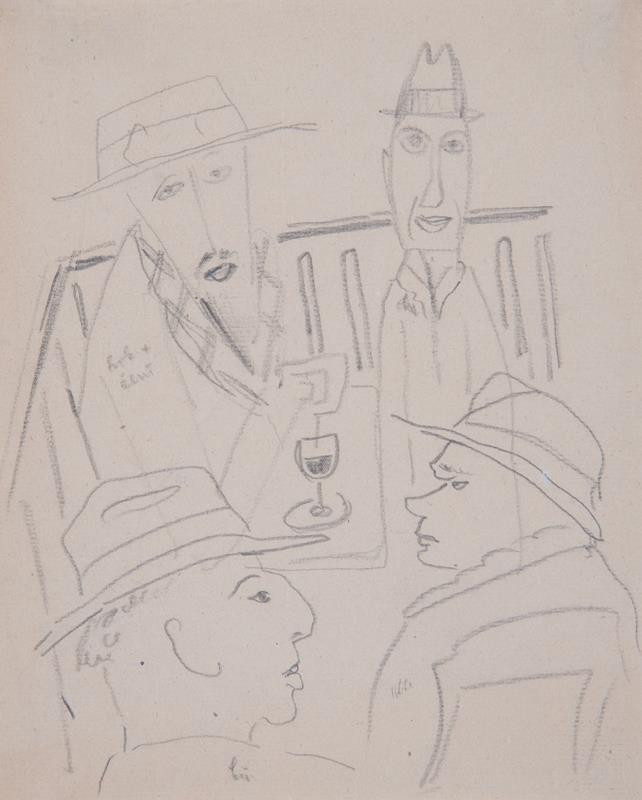 Josef Šíma - Muži v kavárně