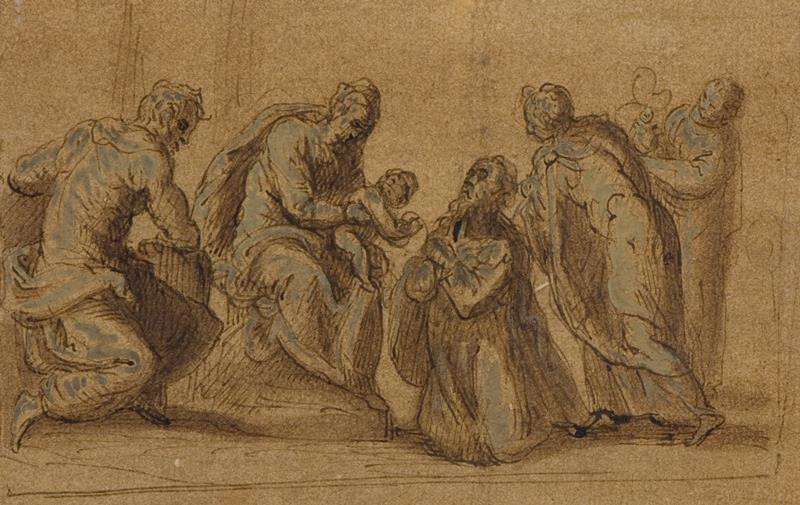 Jacopo Negretti zv. Palma il Giovane - okruh - Klanění tří králů