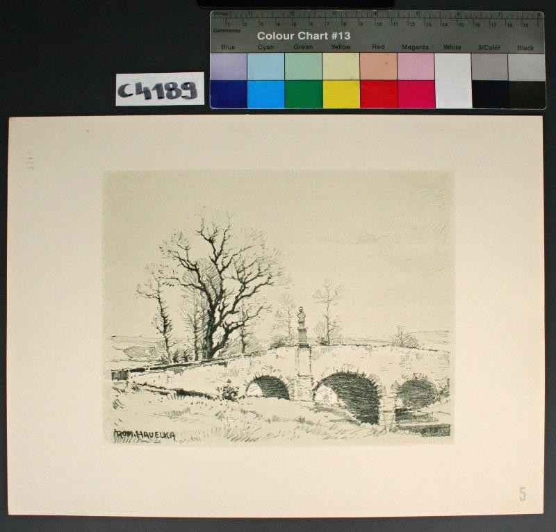 Roman Havelka - Cyklus SVUM v Hodoníně, 20 původních litografií: Most na Pančavě