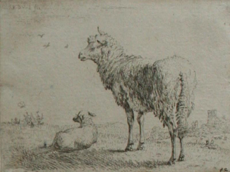 Karel Dujardin - Ovce s jehnětem