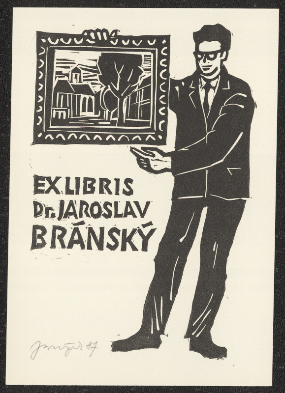 Jaroslav Brožek - Ex libris dr. Jaroslav Bránský