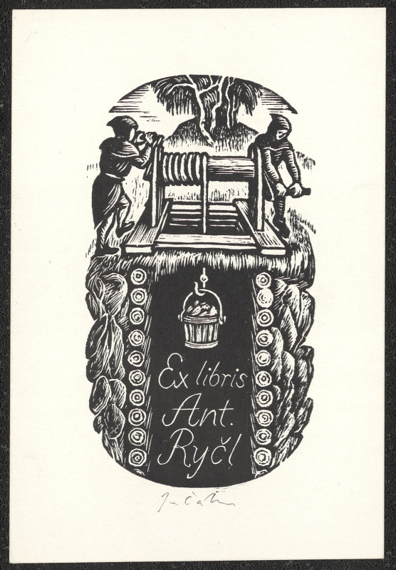 Jan Čáka - Ex libris Ant. Ryčl