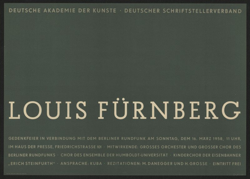 neznámý - Louis Fürnberg, Berlín Haus der Presse
