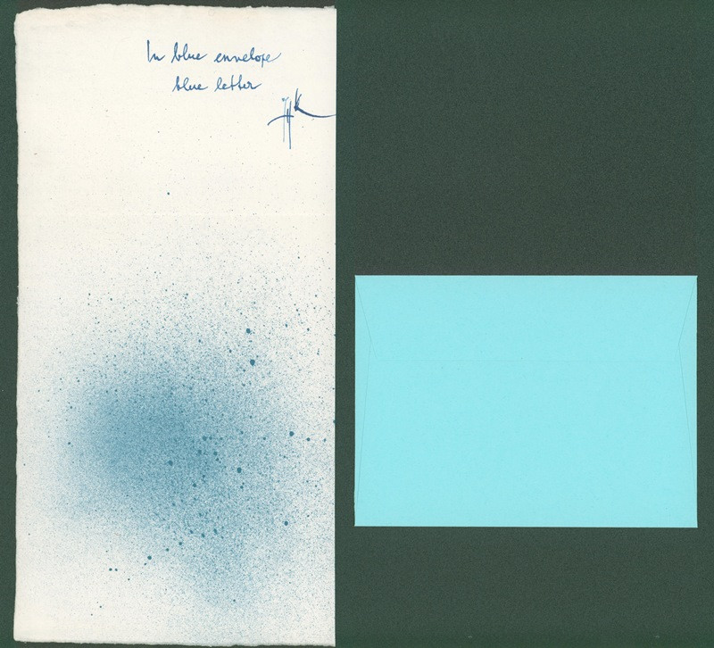 Jiří Hynek Kocman - In blue envelope - blue letter (autorské portfolio : My Activities : Varia)