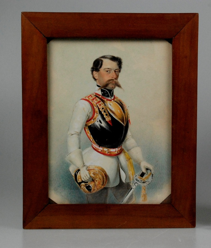 Matěj Adolf Charlemont - portrét důstojníka - miniatura