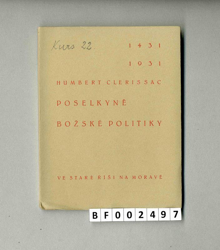 Marta Florianová, Kurs, Josef Florian, Humbert Clérissac - Poselkyně božské politiky. Kurs 22. v květnu léta Páně 1931