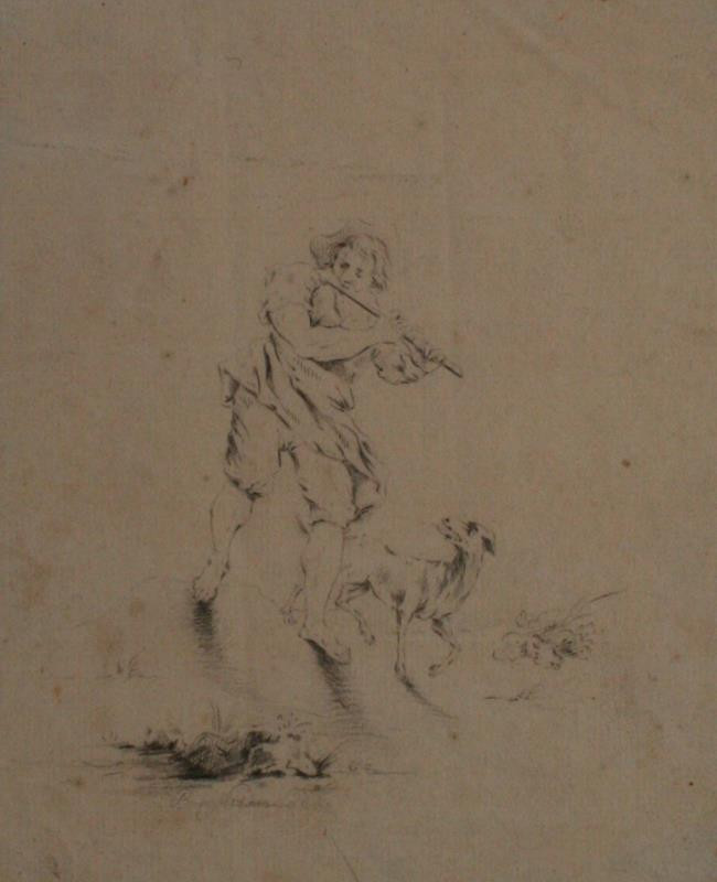Claes (Nicolaes) Berchem - Pastýř hrající na flétnu
