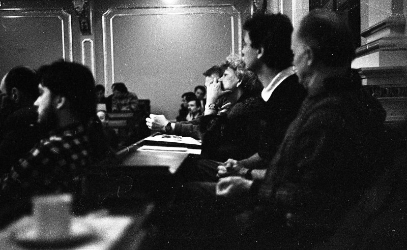 Dagmar Hochová - Porada poslaneckého klubu Občanského fóra v jednacím sále České národní rady, únor 1991