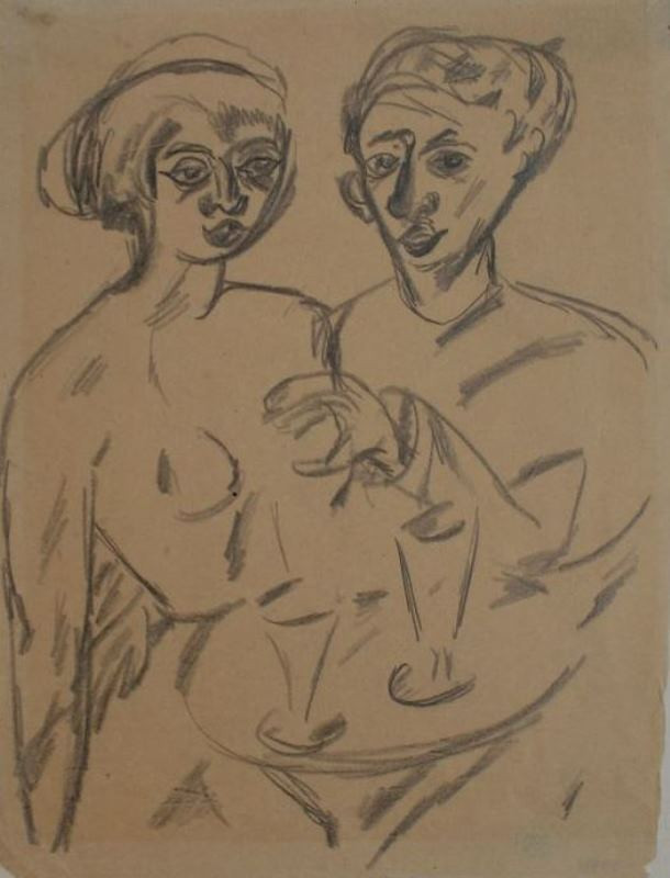 Otto Gutfreund - Muž a žena u stolu