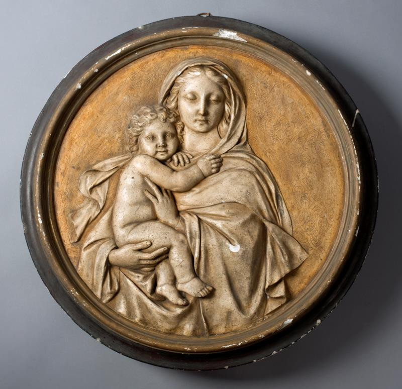 neznámý sochař - Madona s dítětem - medailon