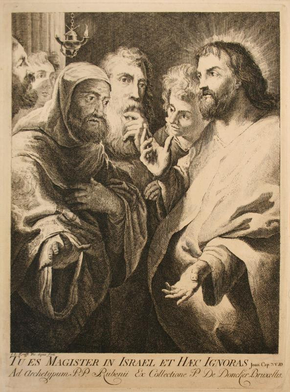 Johann Ludwig Krafft - Kristus poučuje Nikodéma