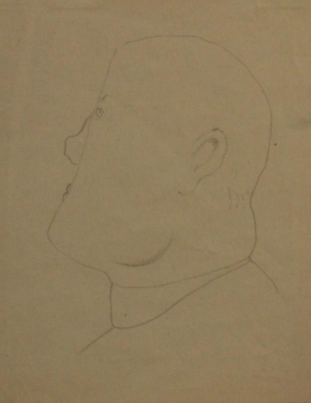 Josef Šíma - Hlava muže z profilu