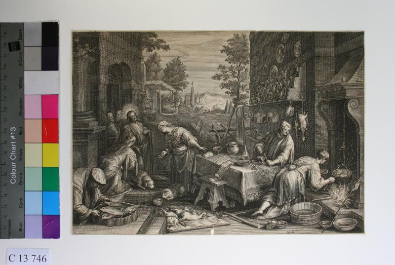 Cornelis Galle I. - Kristus  v  domě  Lazarově